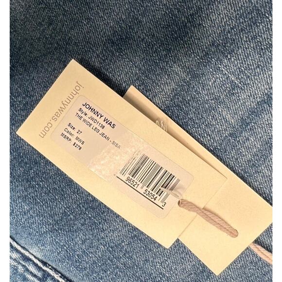 Johnny Was NWT Wide Leg Jean Denim Sisa Embroidered Pockets - 27, Southwest Boho - Picture 5 of 15